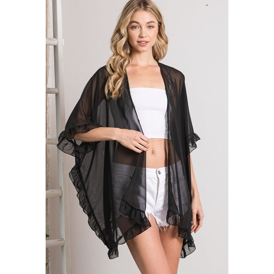 Lightweight Sheer Shawl Cardigan Image 1