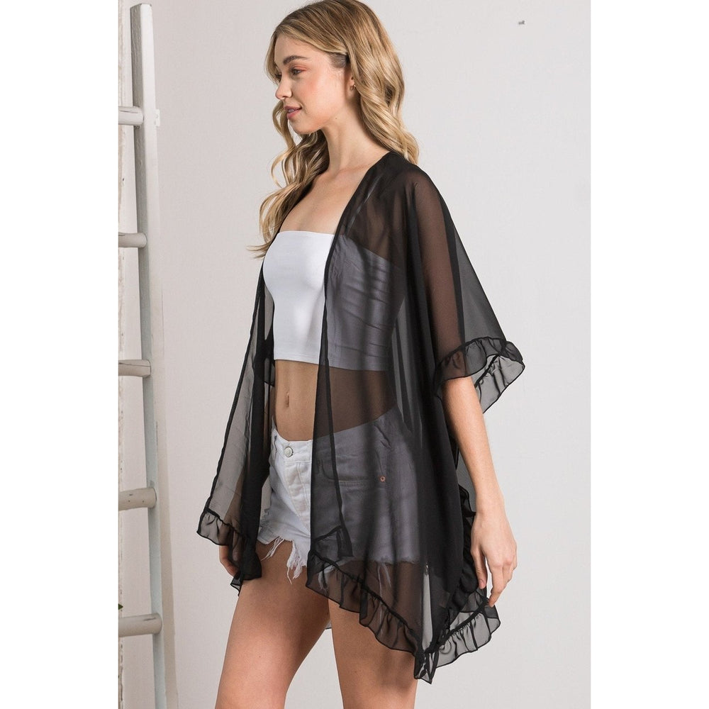 Lightweight Sheer Shawl Cardigan Image 2