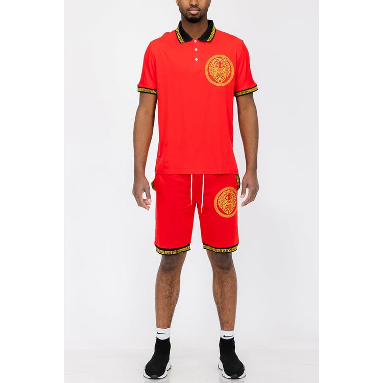 Lion Head Polo Short Set Image 1