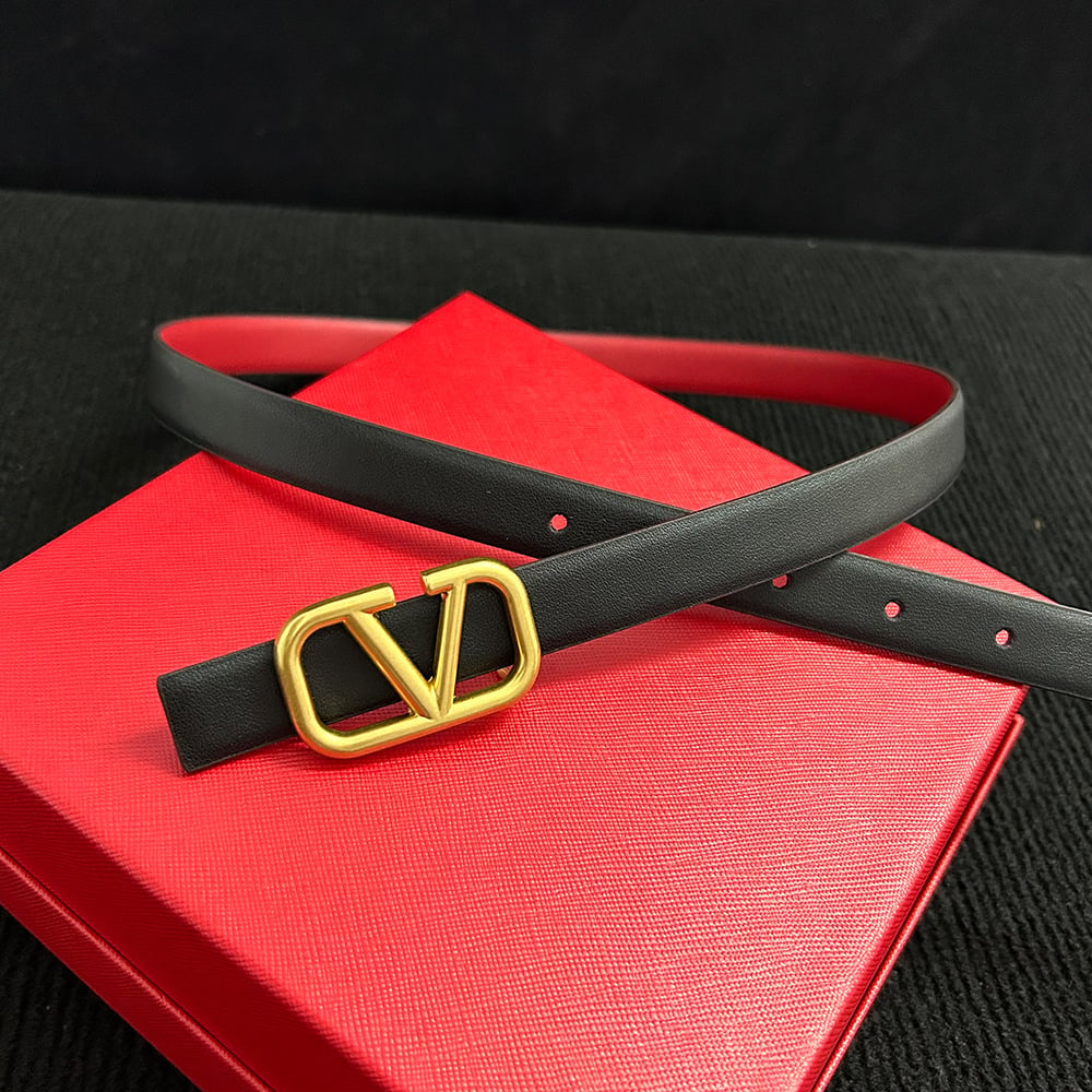 Fashion Women Letter Smooth Buckle Leather Belt Width 2.0cm Image 1