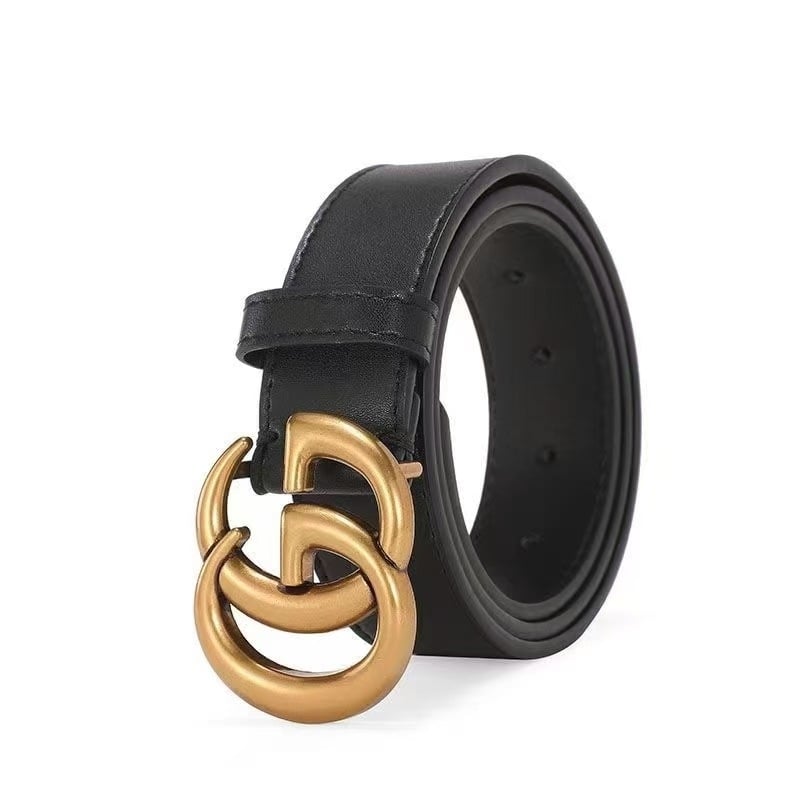 Fashion Women Letter Smooth Buckle Leather Belt Width 2.0-4.0cm Image 1