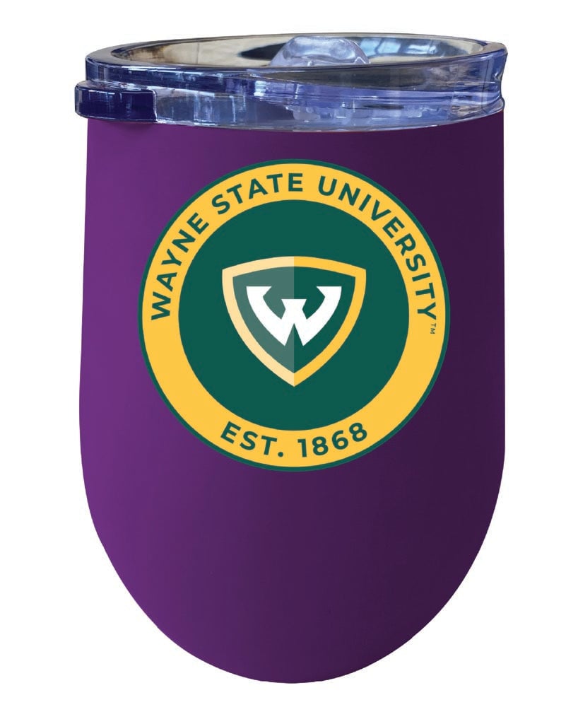 Wayne State 12 oz Insulated Wine Stainless Steel Tumbler Officially Licensed Collegiate Product Image 4