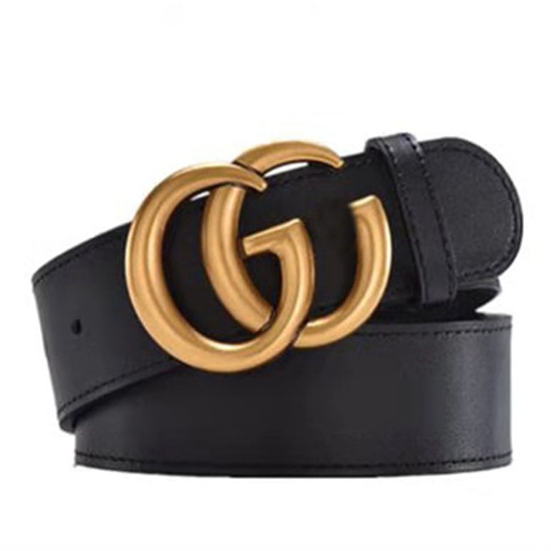 Fashion Women Smooth Letter Buckle Leather Belt Width 2.0-3.8cm Image 4