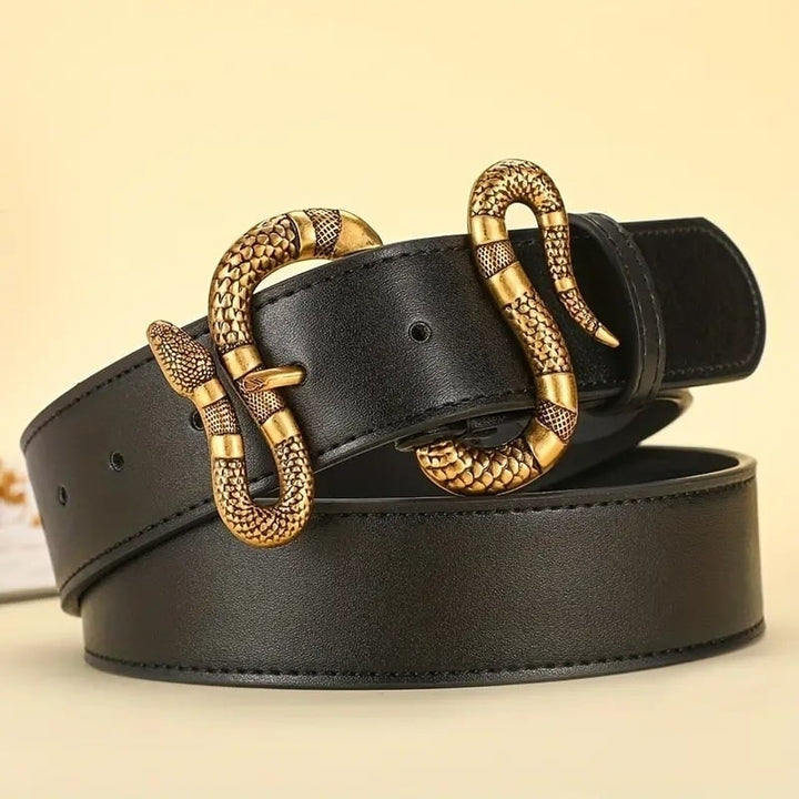 Fashion Women Snake Buckle Leather Belt Image 1