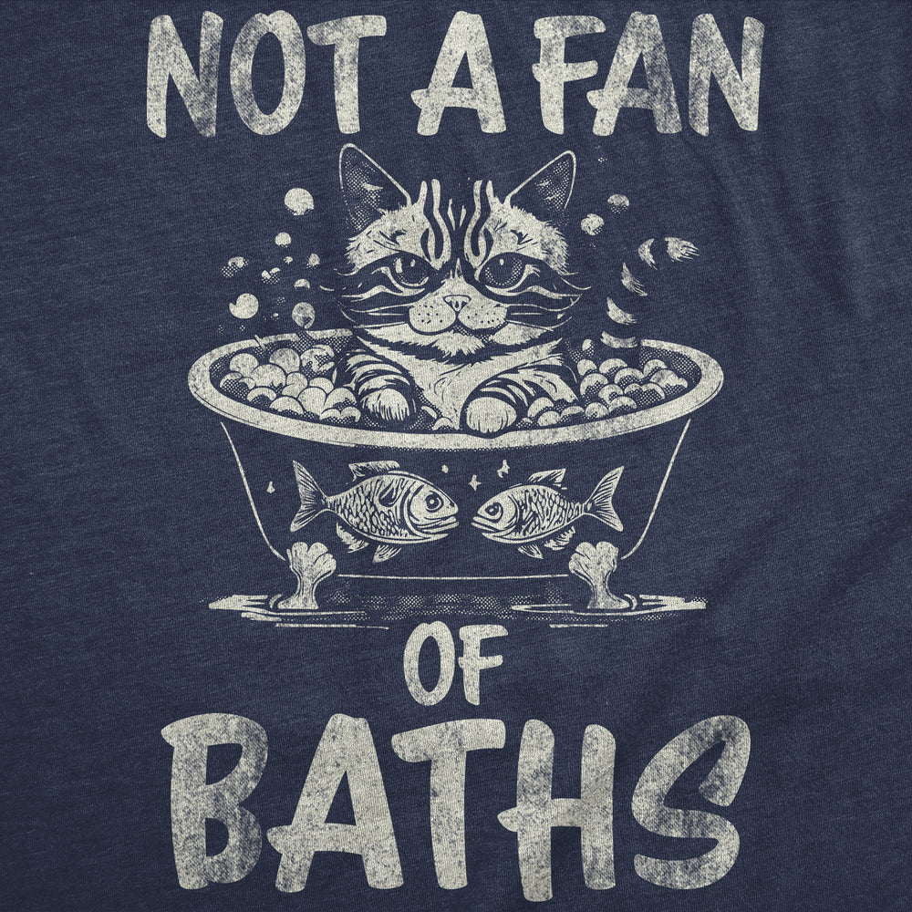 Youth Funny T Shirts Not A Fan Of Baths Sarcastic Kitten Graphic Novelty Tee For Kids Image 2