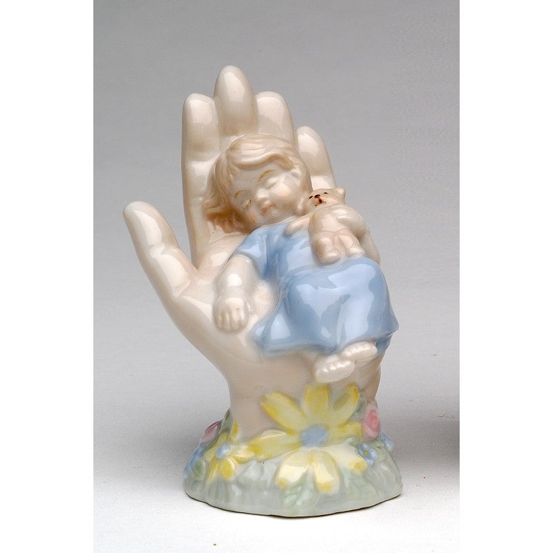 Ceramic Baby Boy Lying on Hand Figurine , Image 3