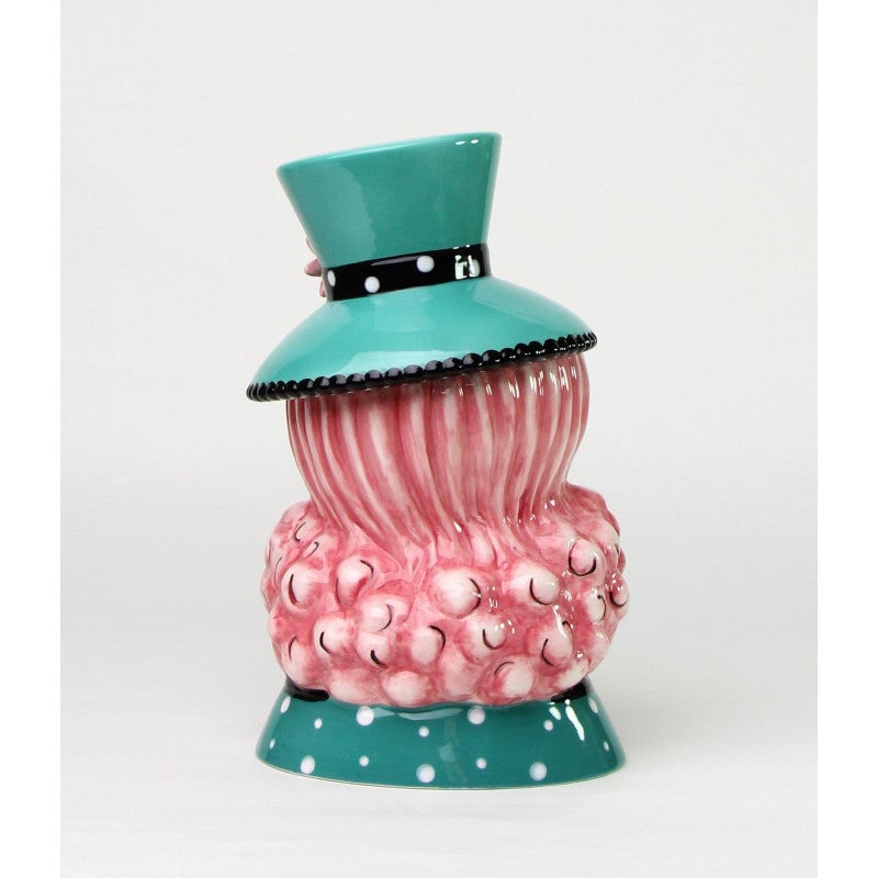 Ceramic Dollymama Pink Hair Lady Candy Box by Joey Heiberg , Image 3