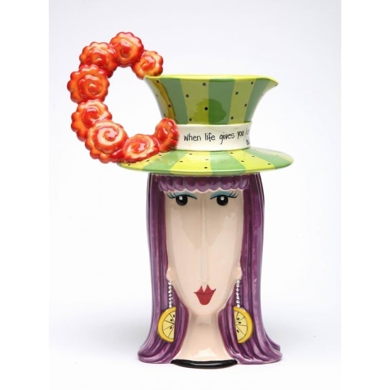 Ceramic Dollymamas Lemon With Vodka Pitcher By Joey Llc Lemonade Lover Ladies Party Decor , Image 3