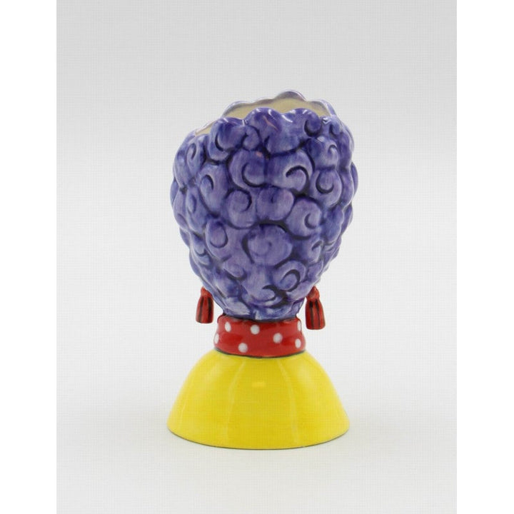 Ceramic Purple Hair Dollymama Vase Makeup Brush Holder , Image 3