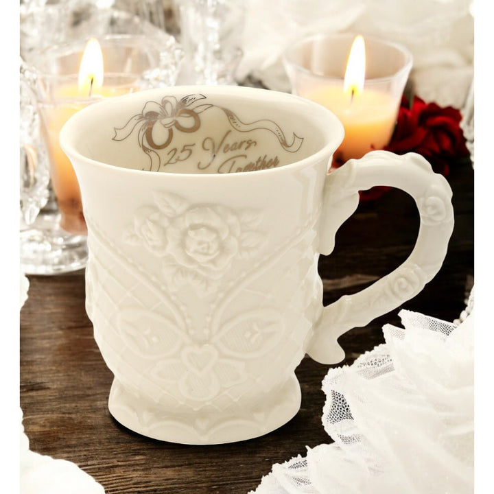 Ceramic 25th Wedding Anniversary Mug , Image 1