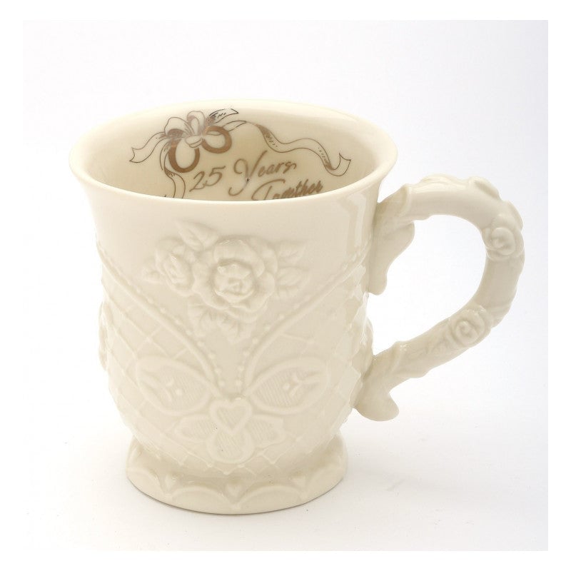 Ceramic 25th Wedding Anniversary Mug , Image 3