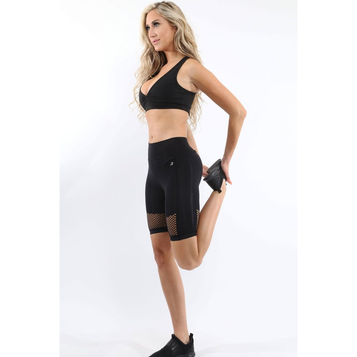 Malibu Seamless Activewear Shorts - Black Image 3