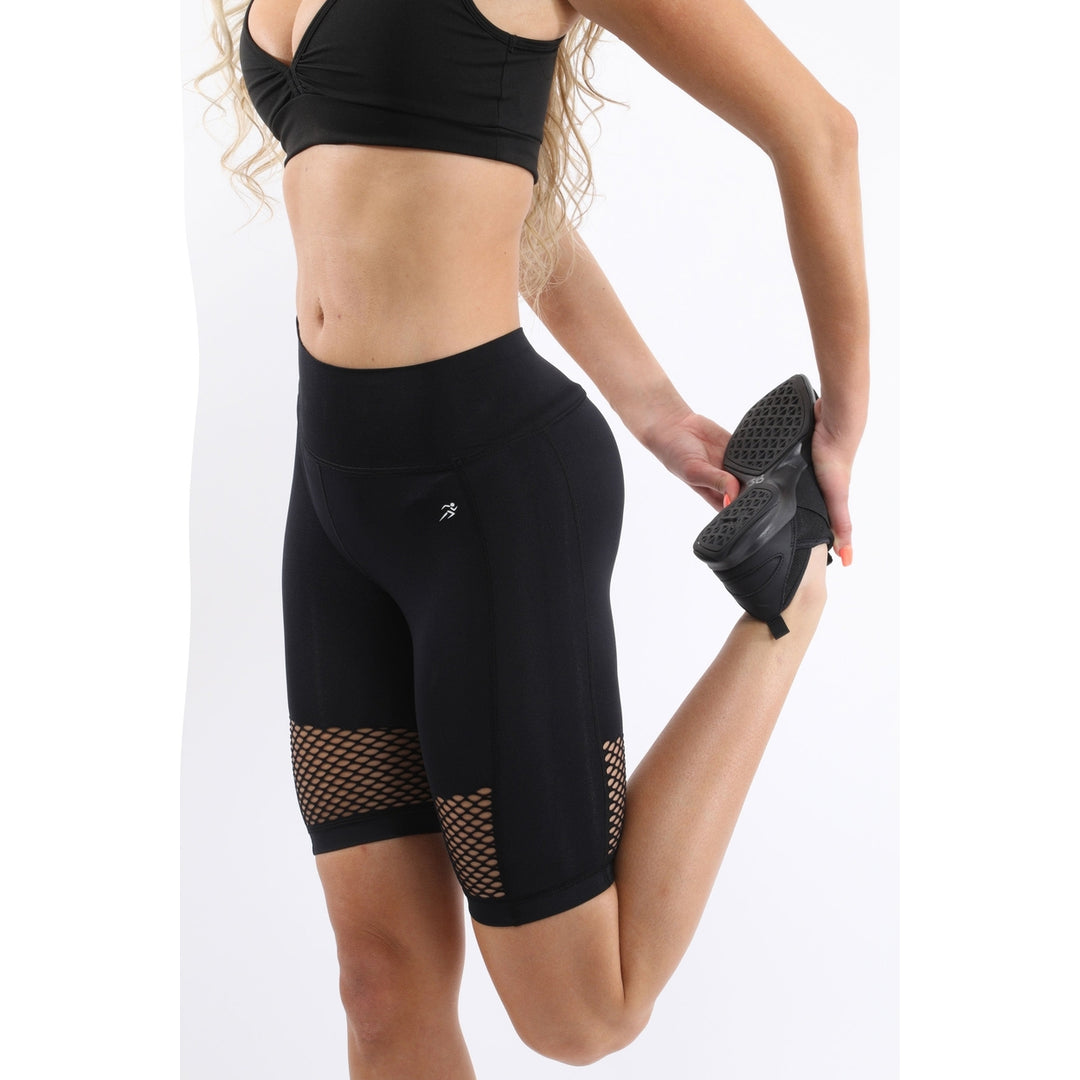 Malibu Seamless Activewear Shorts - Black Image 4