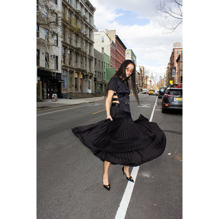 Maryanne Black Pleated Skirt Image 4