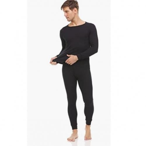 Mens 2-Piece Cotton Thermal Set with Shirt and Pants Image 3