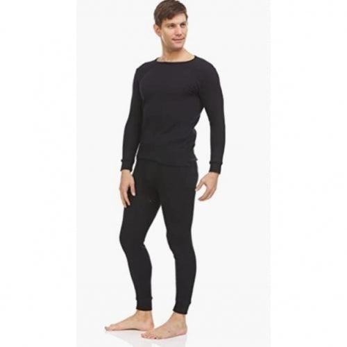 Mens 2-Piece Cotton Thermal Set with Shirt and Pants Image 6