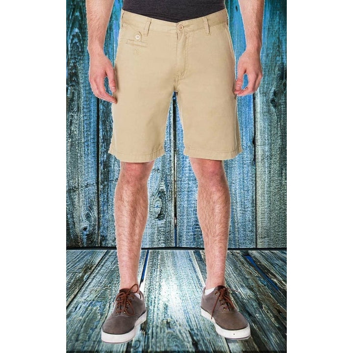 Mens Khaki Chino Short Image 1