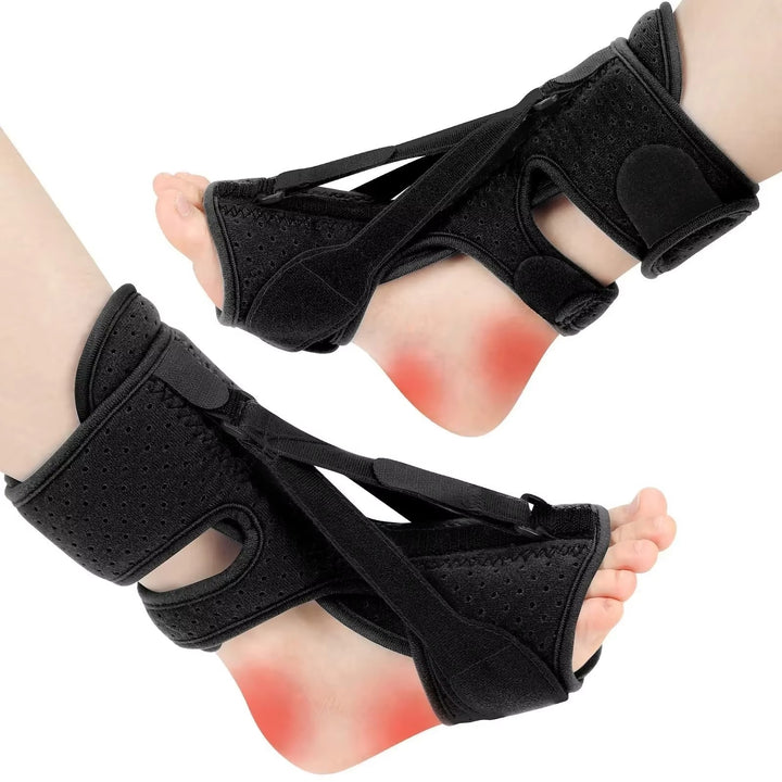 Adjustable Night Splint for Plantar Fasciitis Pain Relief - Soft Foot Brace Image 1