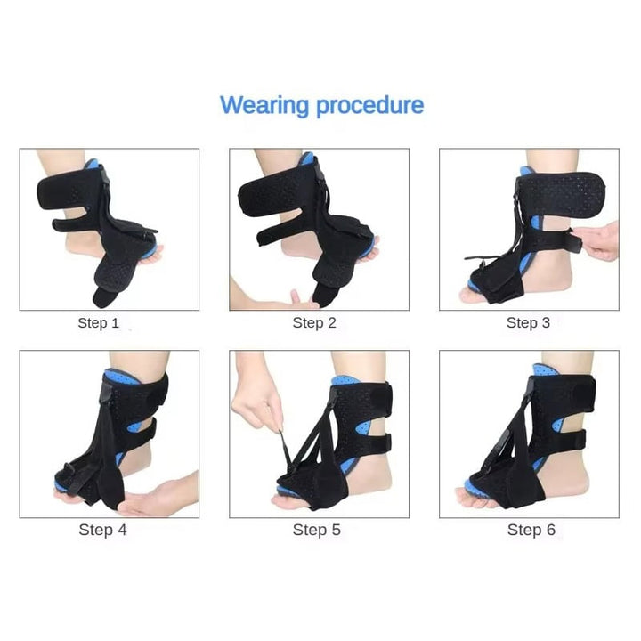 Adjustable Night Splint for Plantar Fasciitis Pain Relief - Soft Foot Brace Image 6