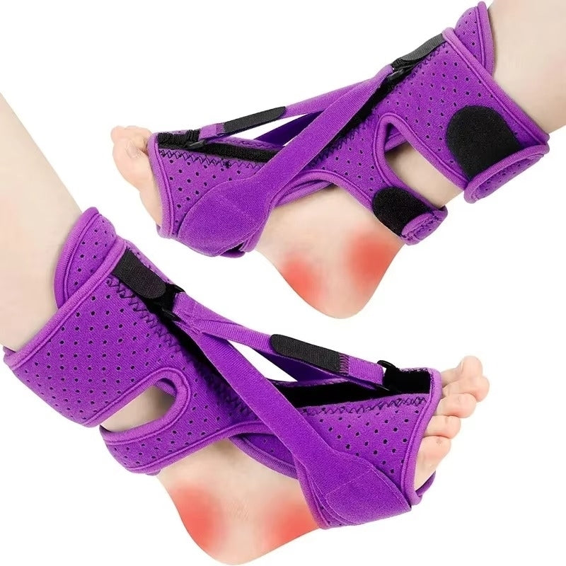 Adjustable Night Splint for Plantar Fasciitis Pain Relief - Soft Foot Brace Image 1