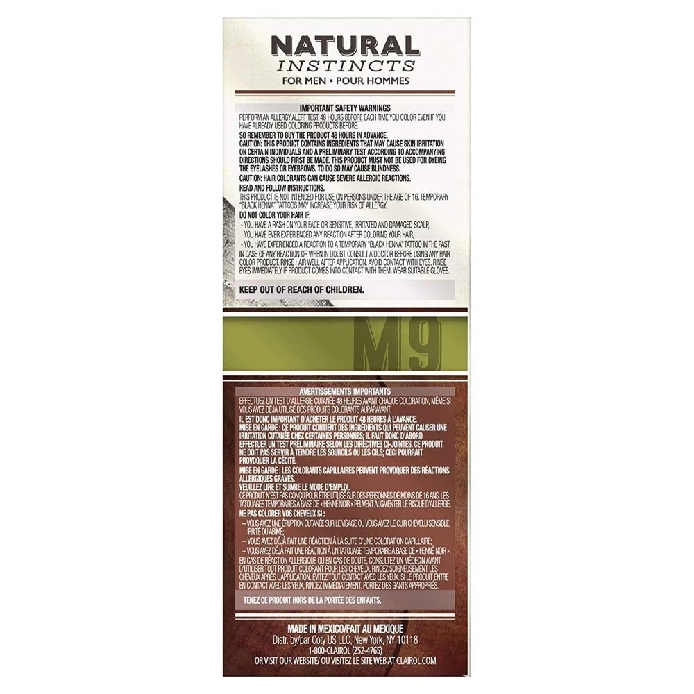 Clairol Natural Instincts Mens Hair Dye Kit - Semi-Permanent Light Brown Ammonia-Free with Vitamin E Aloe and Protein Image 4