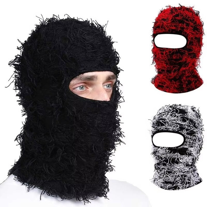 Full Face Ski Mask Balaclava - Warm Knitted Beanie for Winter Windproof Camouflage Hat Image 2