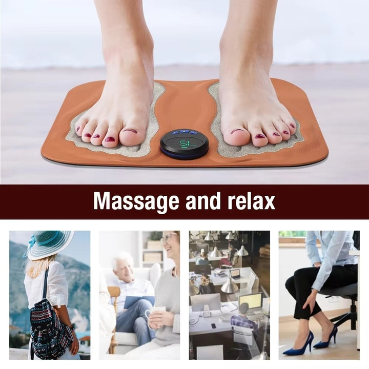 3D Smart Foot Massager Pad - 6 Modes 15 Levels Rechargeable Muscle Relaxation Image 9