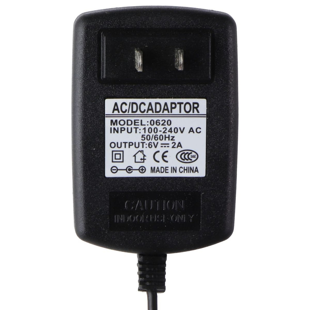 6V/2A AC/DC Power Adapter Wall Charger - Black (0620) Image 2