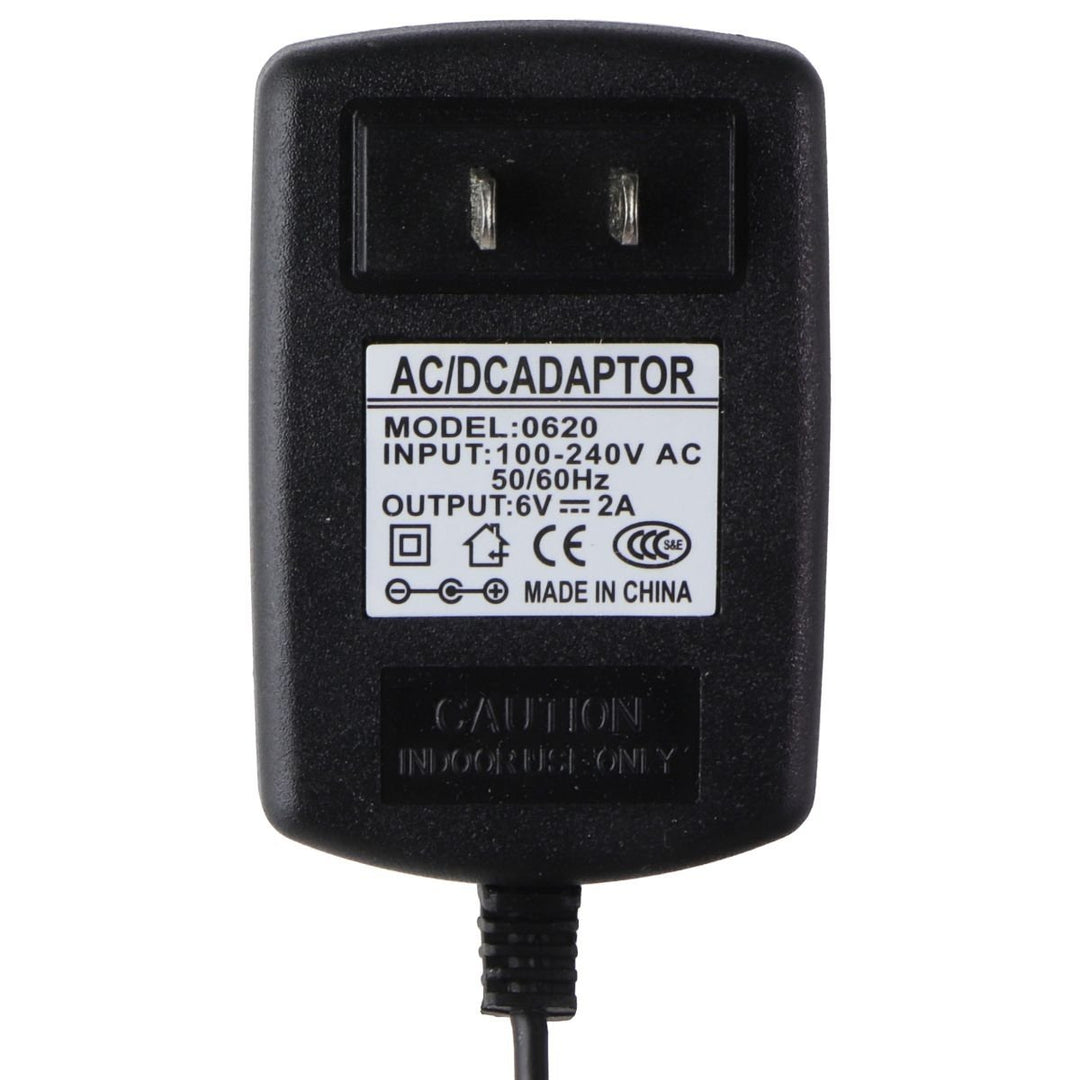 6V/2A AC/DC Power Adapter Wall Charger - Black (0620) Image 2