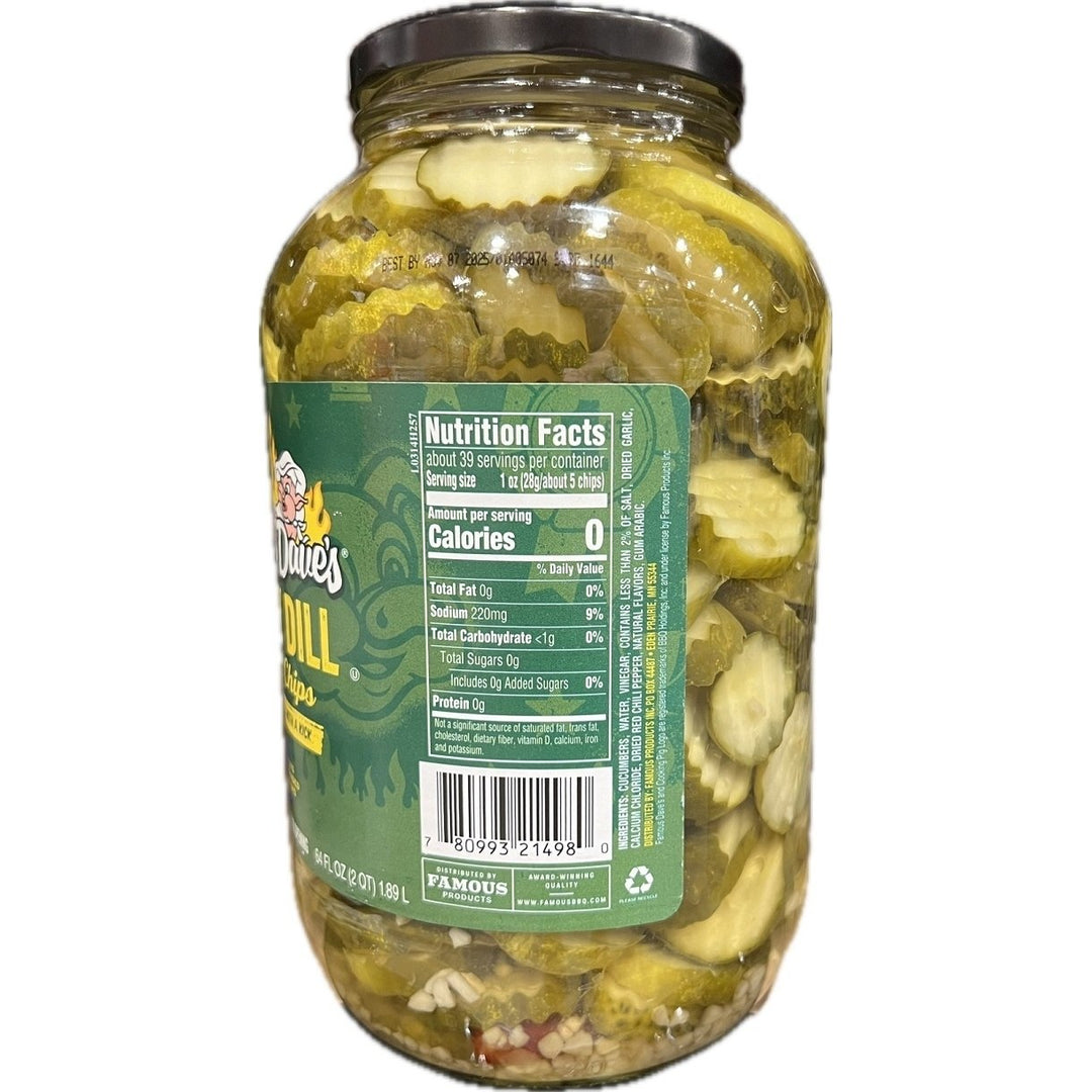 Famous Daves Zesty Dill Pickle Chips 64 Ounce Image 4