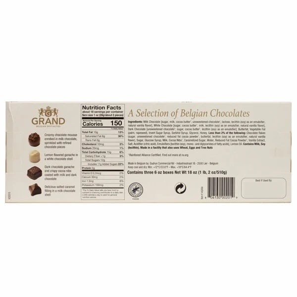 Gudrun Grand Belgian Chocolate Mini Cubes Gift Set 6 Ounce (Pack of 3) Image 4