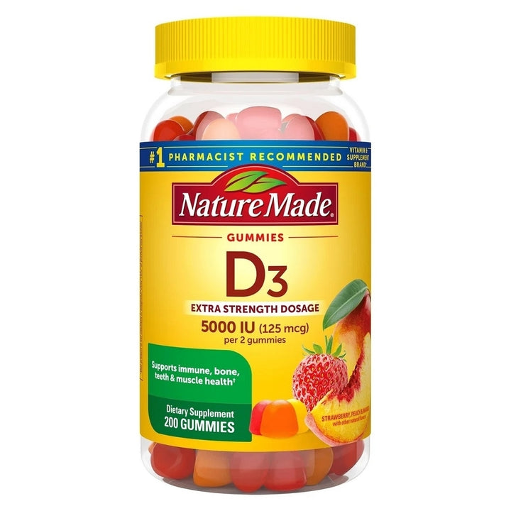 Nature Made Extra Strength Vitamin D3 125 mcg 200 Gummies Image 4