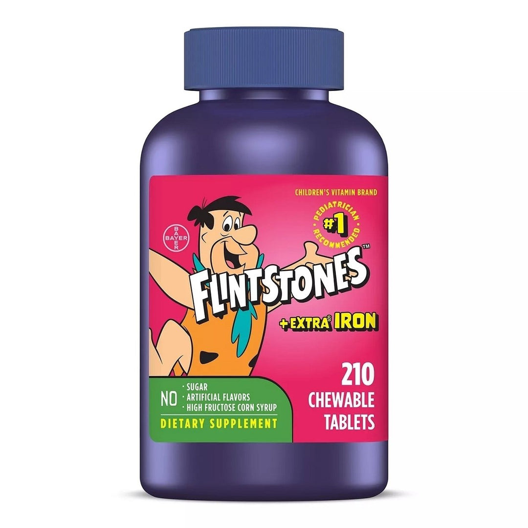 Flintstones Chewable Kids Multivitamin with + Extra Iron 210 Count Image 3