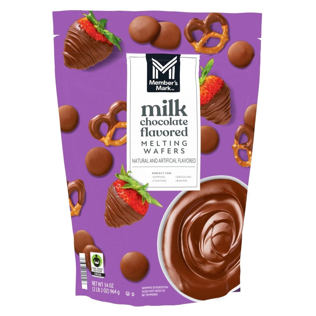 Members Mark Milk Chocolate Flavored Melting Wafers 34 Ounce Image 1