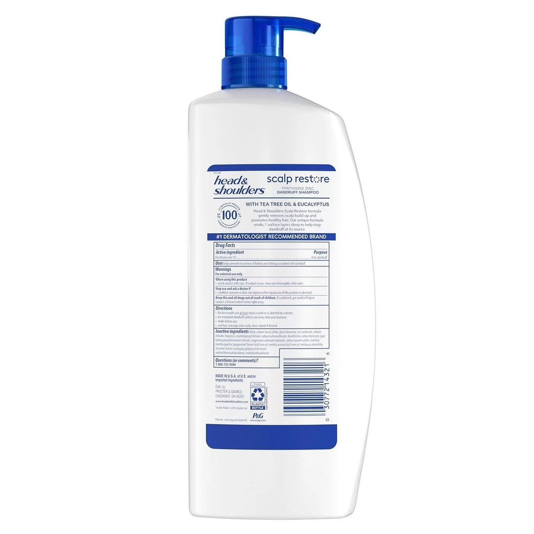 Head and Shoulders Scalp Restore Shampoo 38.8 Fluid Ounce Image 3