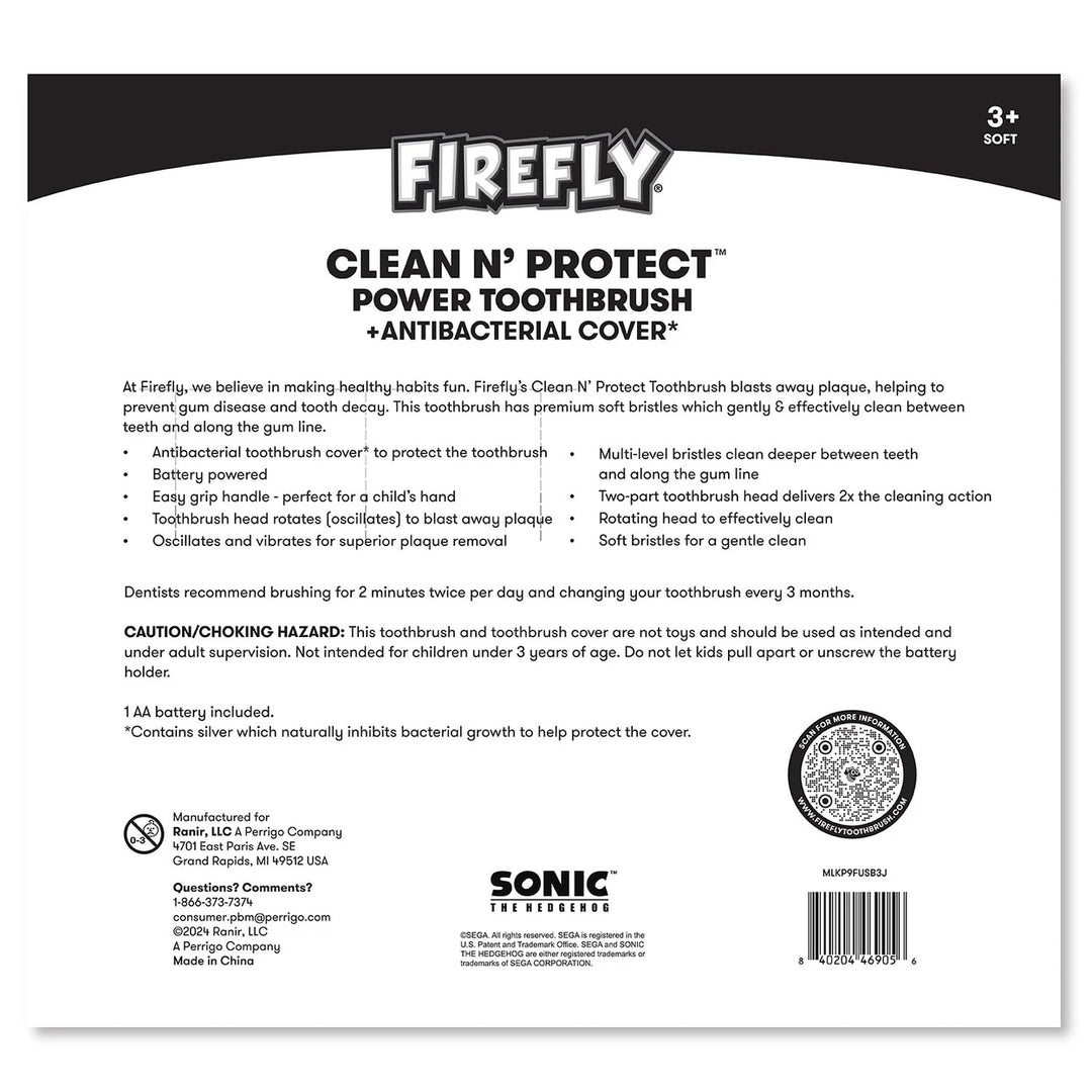 FireFly Clean N Protect Power Toothbrush + Antibacterial Cover 3 Count Image 4