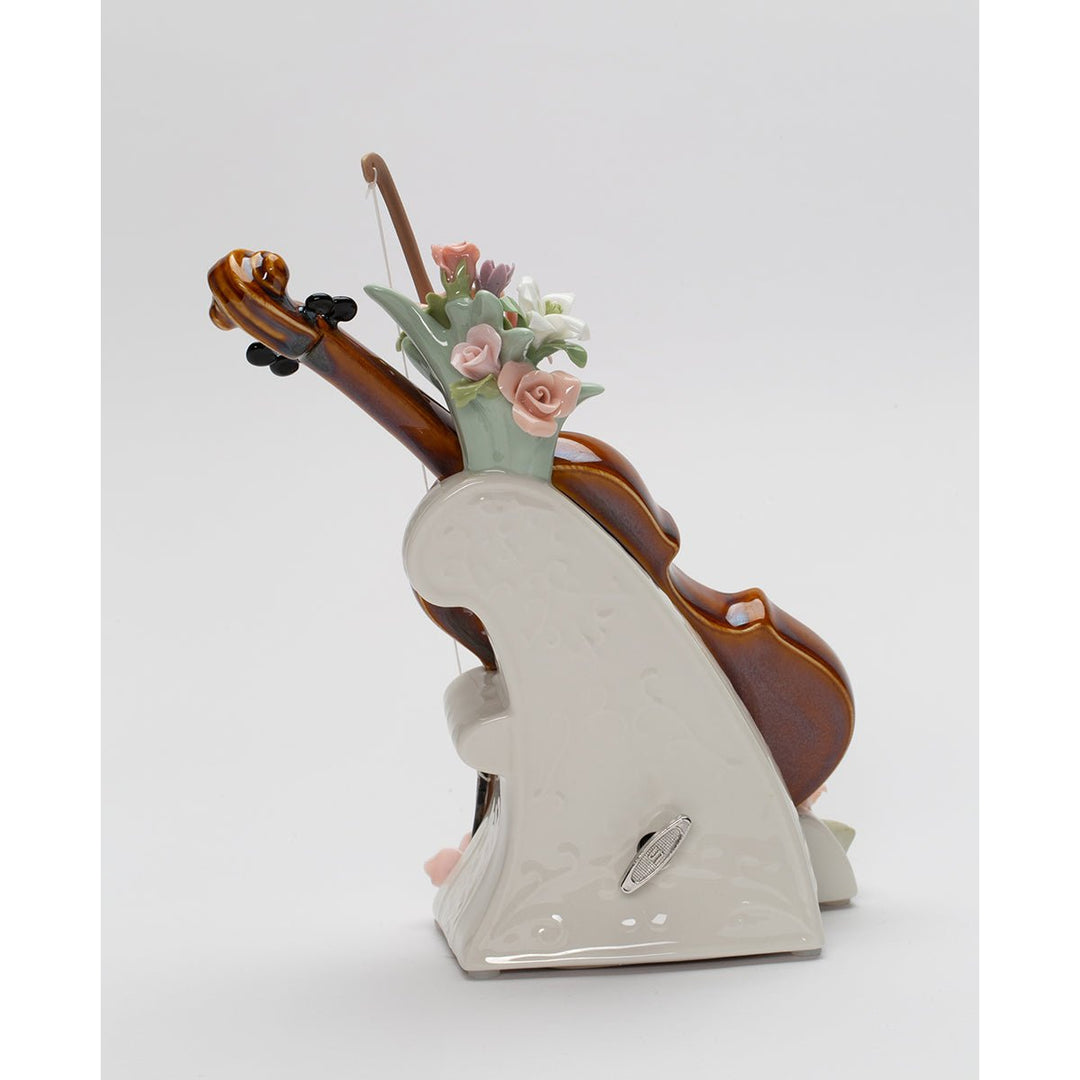 Ceramic Violin Music Box Playing "My Heart Will Go On" Gift for Violinist Musician Gift Image 3