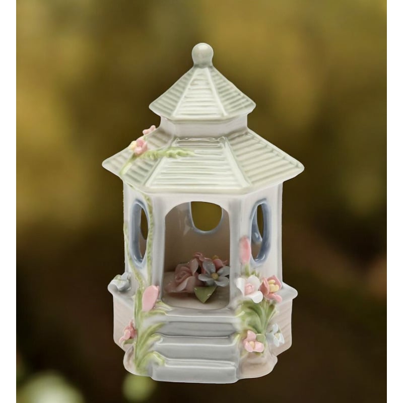 Small Gazebo with Flower Figurine, Image 1