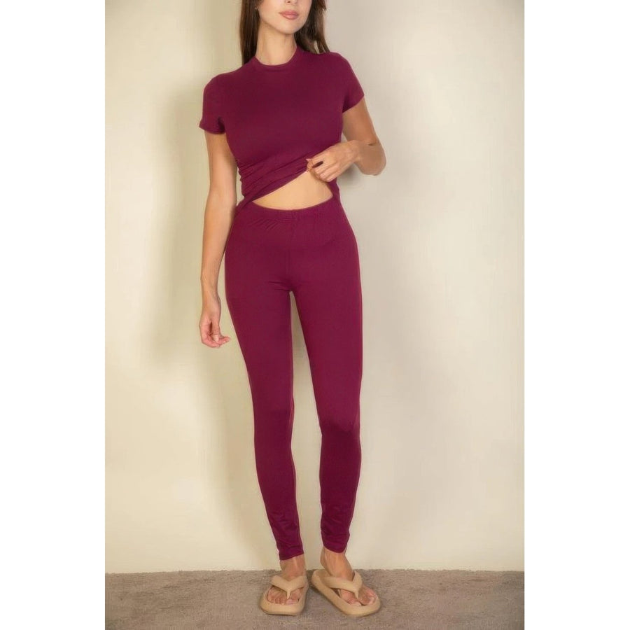 Basic Solid Leggings Image 1