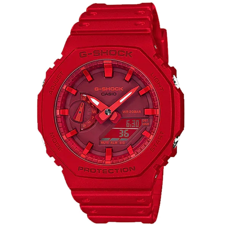 Casio Mens G-Shock Red Dial Watch - GA2100-4A Image 1