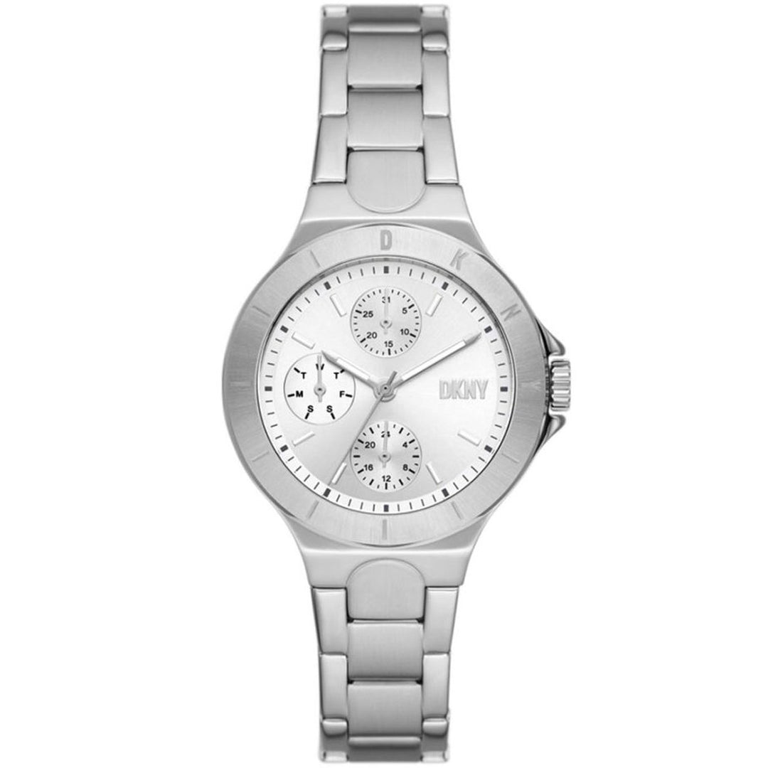 DKNY Womens Chambers Silver Dial Watch - NY6678 Image 1