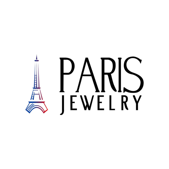 Paris Jewelry 18k White Gold 1Ct Created Blue Sapphire and Ruby 2 Pairs Round Stud Earrings Plated Image 6