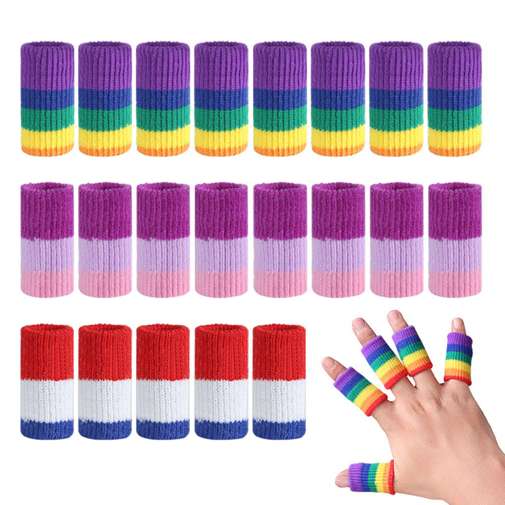 GOMOREON 10Pcs/Set Sports Finger Sleeves Arthritis Support Elastic Finger Guard Outdoor Volleyball Basketball Finger Image 1