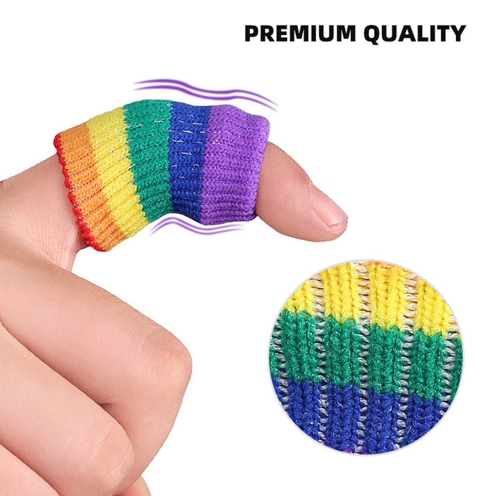 GOMOREON 10Pcs/Set Sports Finger Sleeves Arthritis Support Elastic Finger Guard Outdoor Volleyball Basketball Finger Image 3