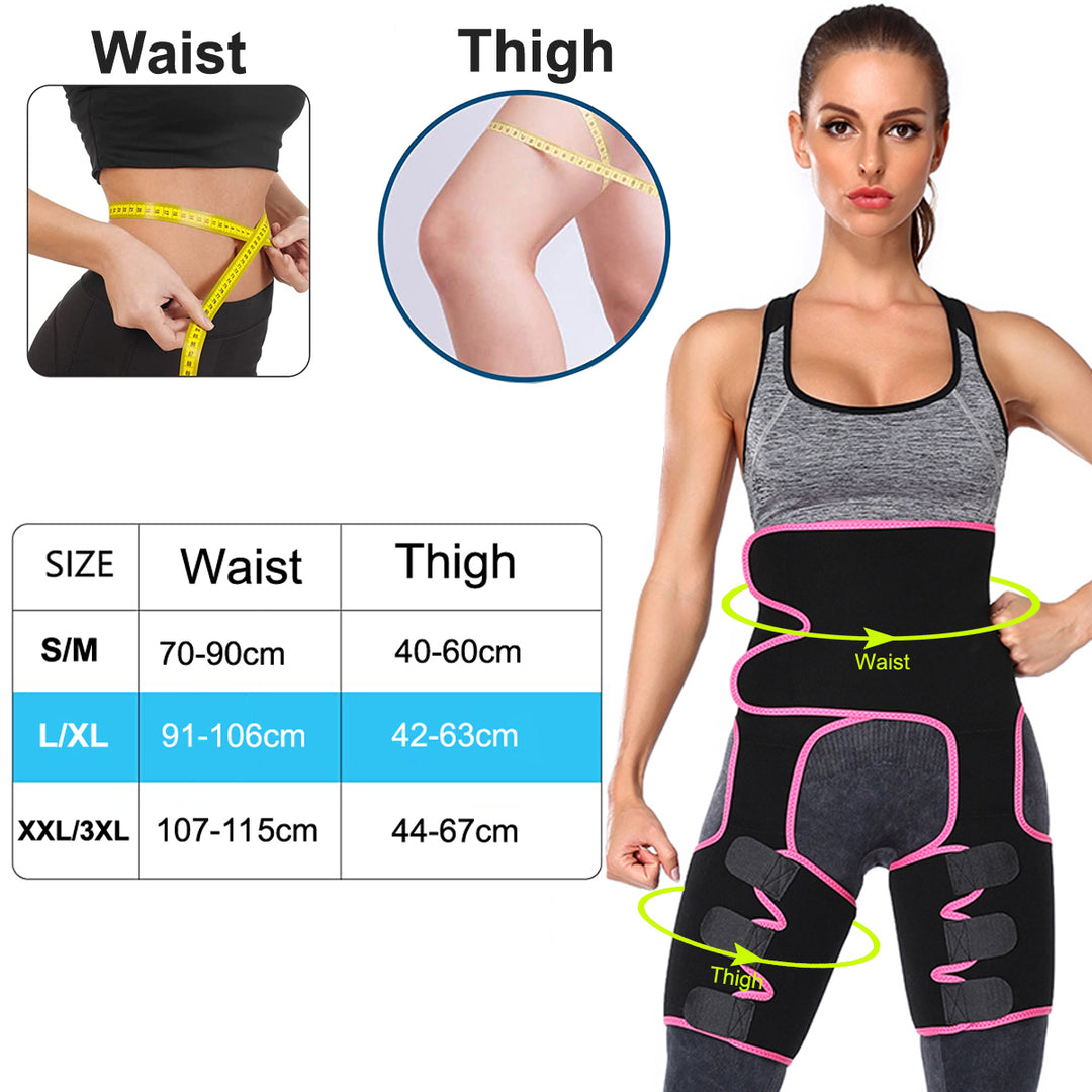 Waist Trainer Women 3 in 1 Waist Thigh Trimmer Body Shaper Weight Loss Slimming Support Belt Hip Raise Corsets Workout Image 2