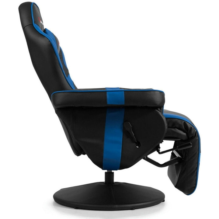 Hommoo Gaming Chair Computer Chair Office Chair Ergonomic High Back Massage Gaming Chair with Pillow-Blue Image 4