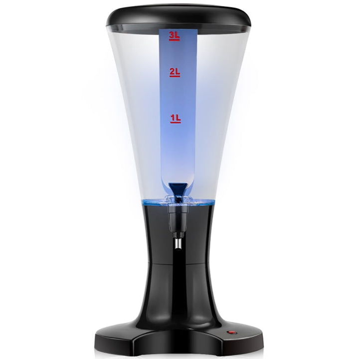 Hommoo Beer Dispenser with LED Light 3L Tabletop Drink Tower Dispenser for Beer Margarita Liquor Beverage Image 3