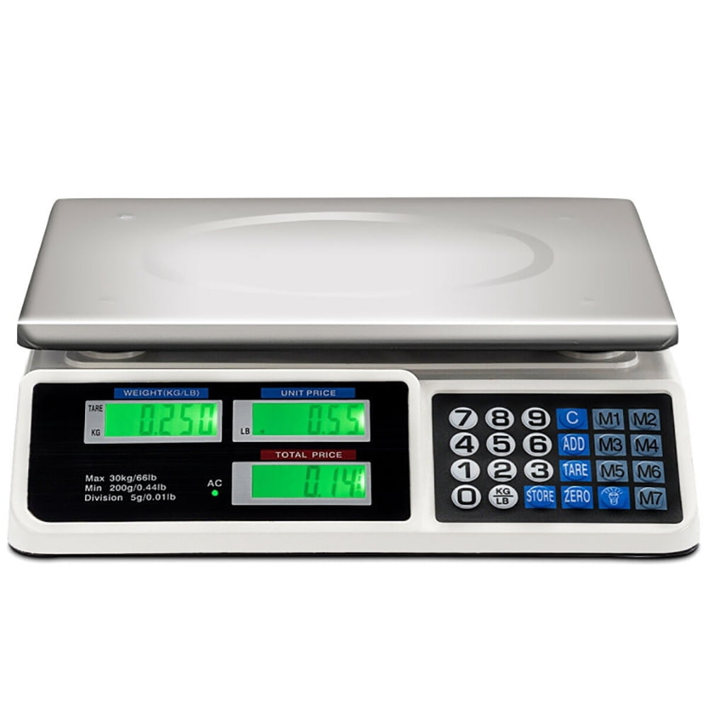 Hommoo 66 lbs Electronic Price Computing Scale with LCD Screen Display Commercial Food Meat Weight Scale Image 1