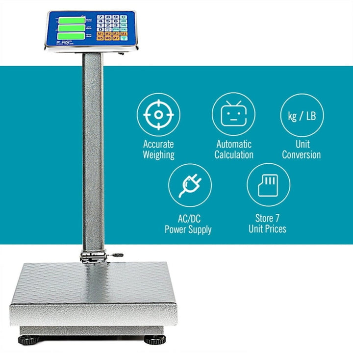 Hommoo 660 lbs Weight Platform Scale Digital Floor Folding Scale Commercial Food Meat Weight Scale Image 2