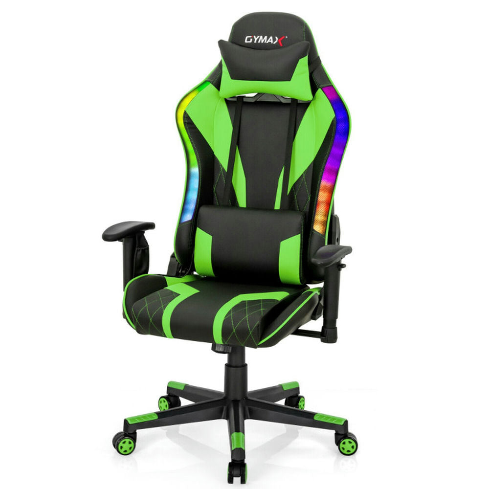 Hommoo Gaming Chair Computer Chair Office Chair Gaming Chair Adjustable Swivel Computer Chair with Dynamic LED Image 2